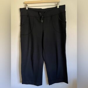 Lululemon Y2K Women Black Wide Leg Culotte Adjustable Tie Waist Pant US 10